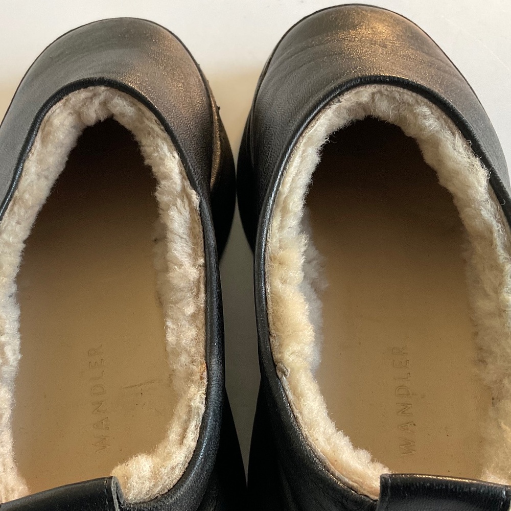 WANDLER Rosa Lambskin Slide Mule Shearling Lined Size EU 38 - Picture 7 of 8